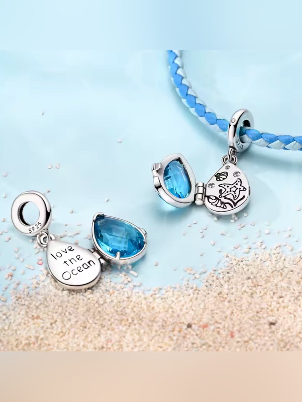 New Pandora Blue Teardrop charm